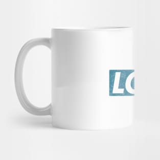 LGBT Blue box logo distressed Mug